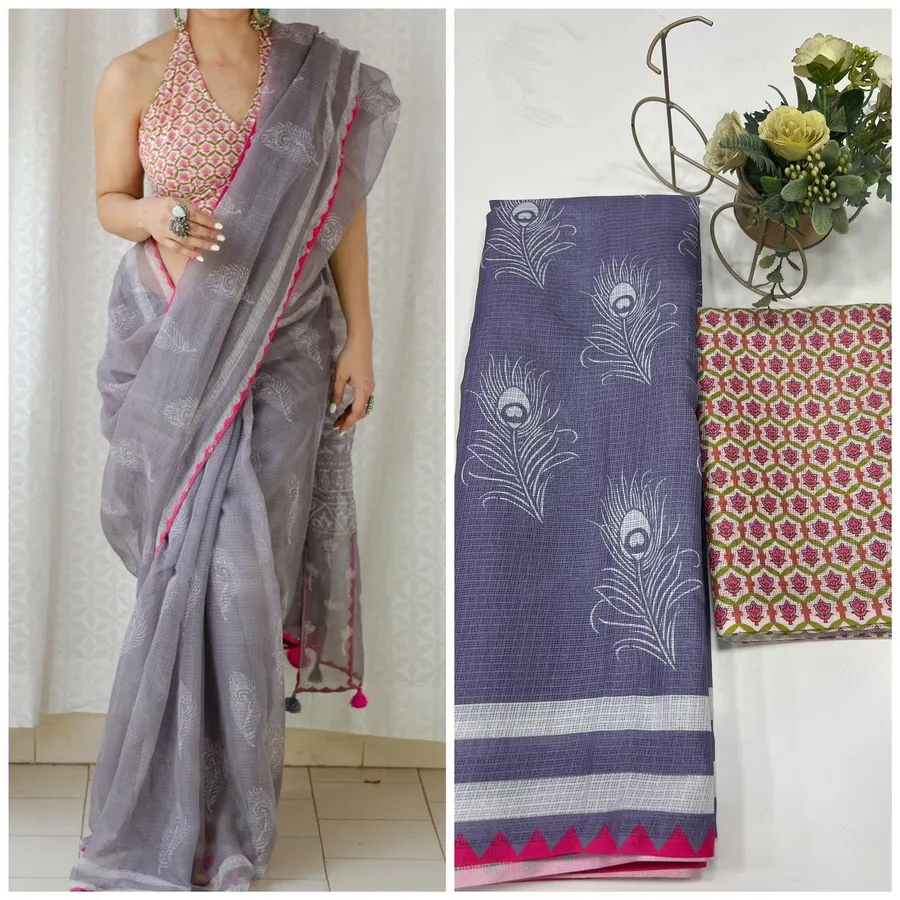 Premium Heavy Super Kota with Digital Print Saree